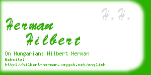 herman hilbert business card